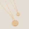 Francesca's Hailey Layered Coin Necklace Gold Necklaces