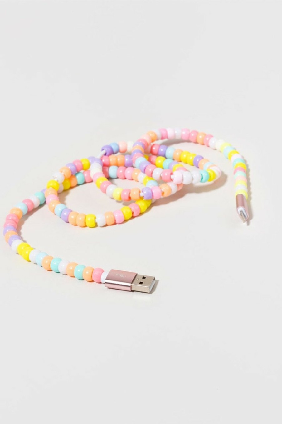 Francesca's Raelynn Beaded Charging Cable Multi Tech