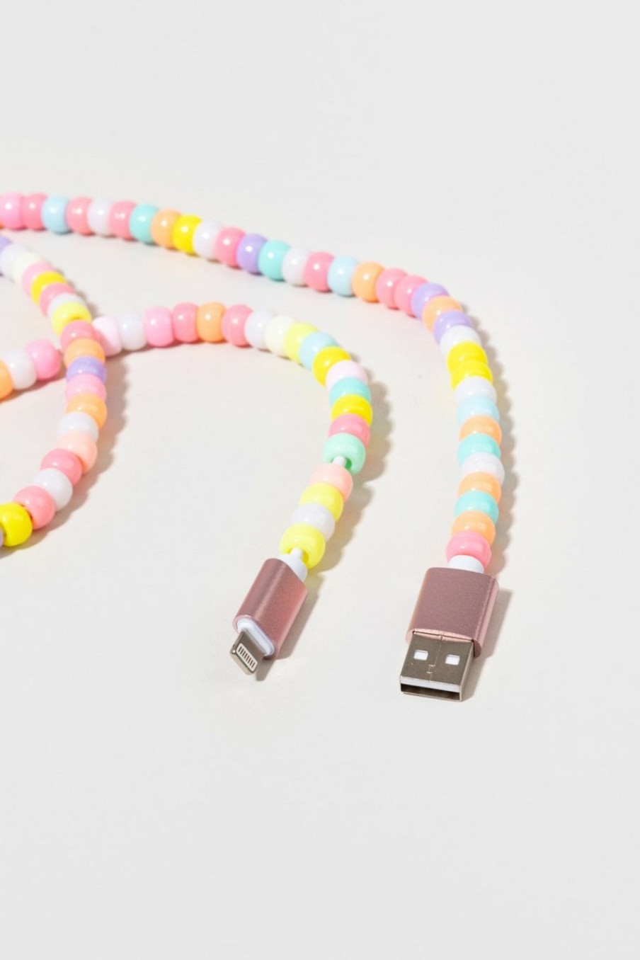 Francesca's Raelynn Beaded Charging Cable Multi Tech