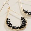 Francesca's Sydney Beaded Teardrop Earrings In Black Earrings