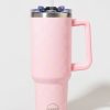 Francesca's Stainless Checkered Mug Pink Drinkware