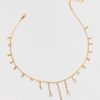 Francesca's Johnna Chain Choker Necklace Gold Necklaces