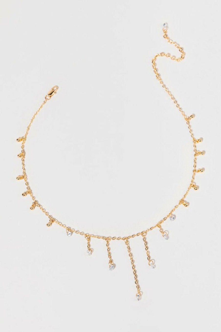 Francesca's Johnna Chain Choker Necklace Gold Necklaces