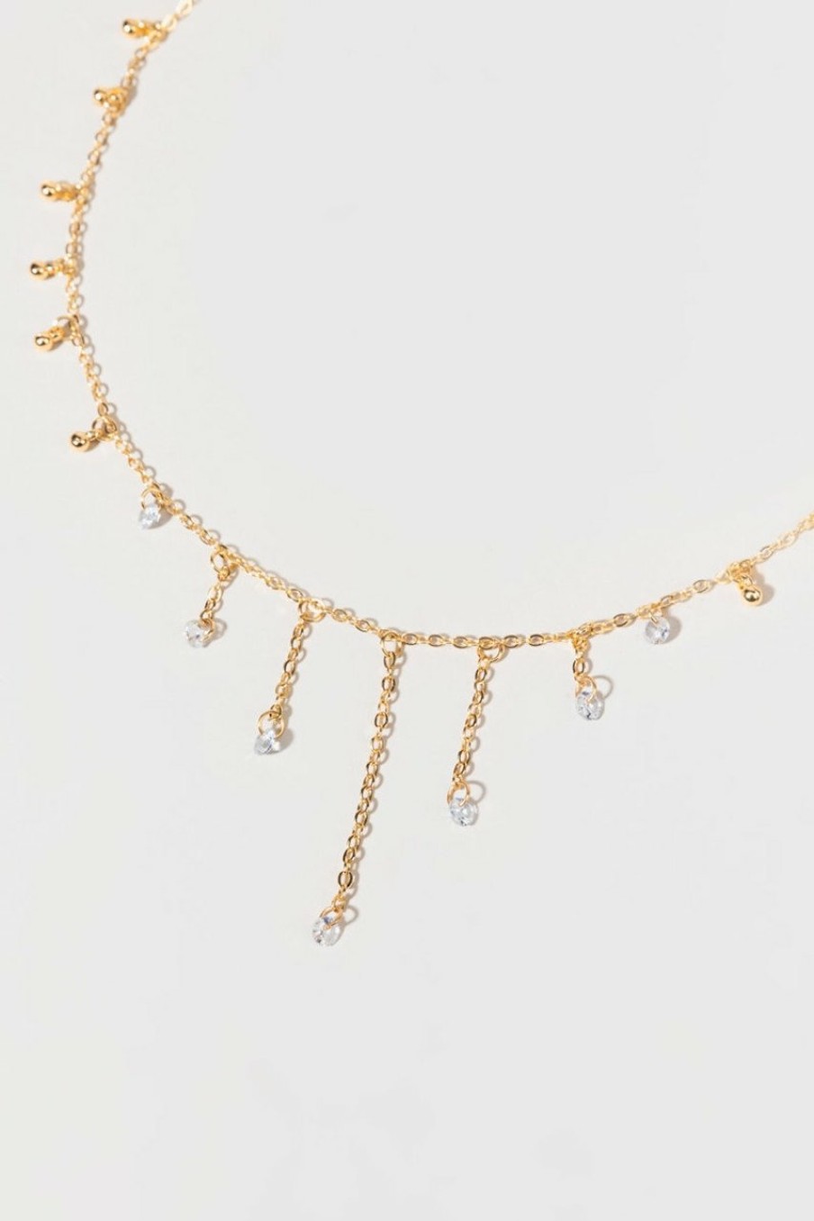 Francesca's Johnna Chain Choker Necklace Gold Necklaces