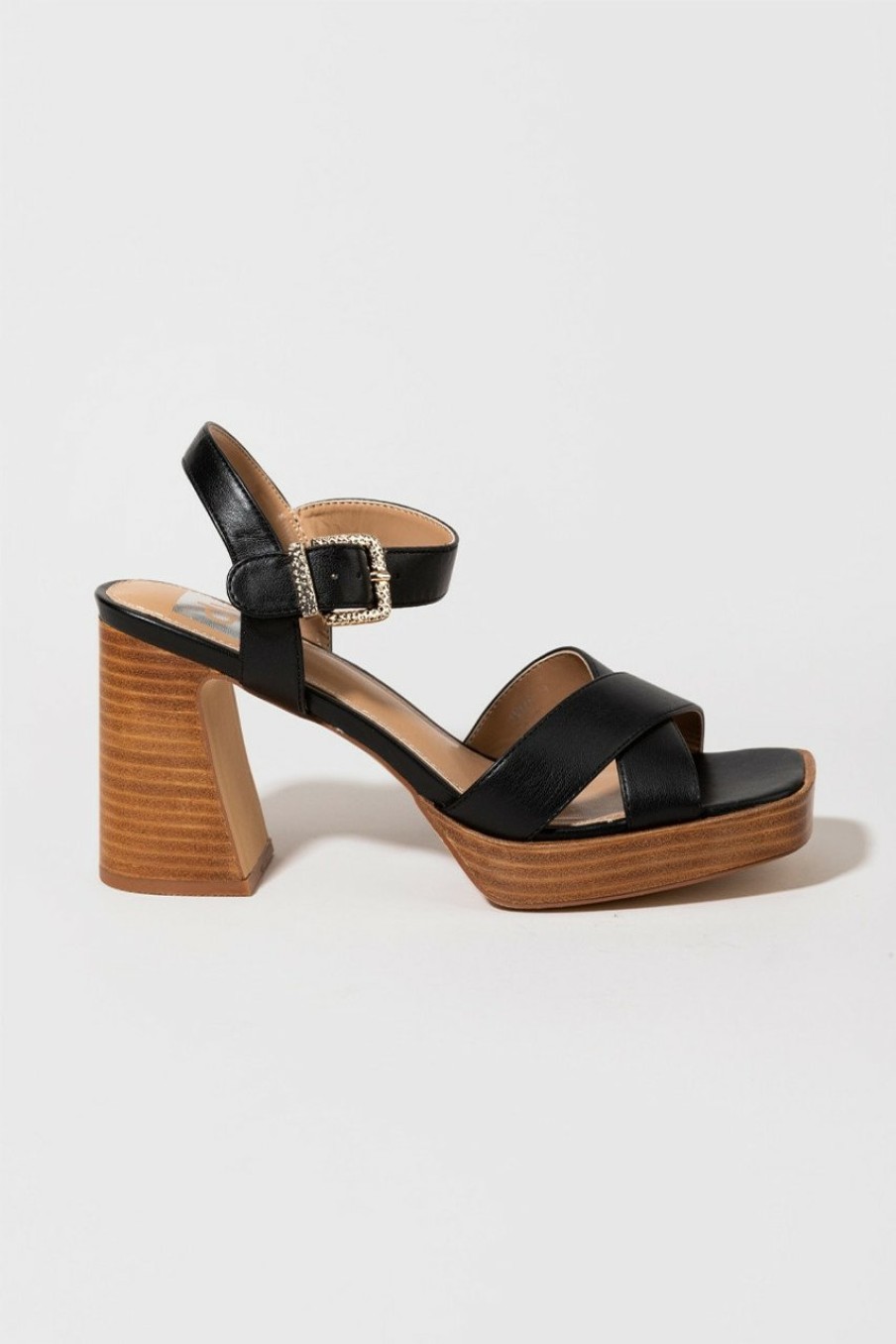 Francesca's Dv By Dolce Vita Cross Strap Sandals Black Sandals