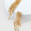 Francesca's Melody Liquid Metal Chain Drop Earrings Gold Earrings