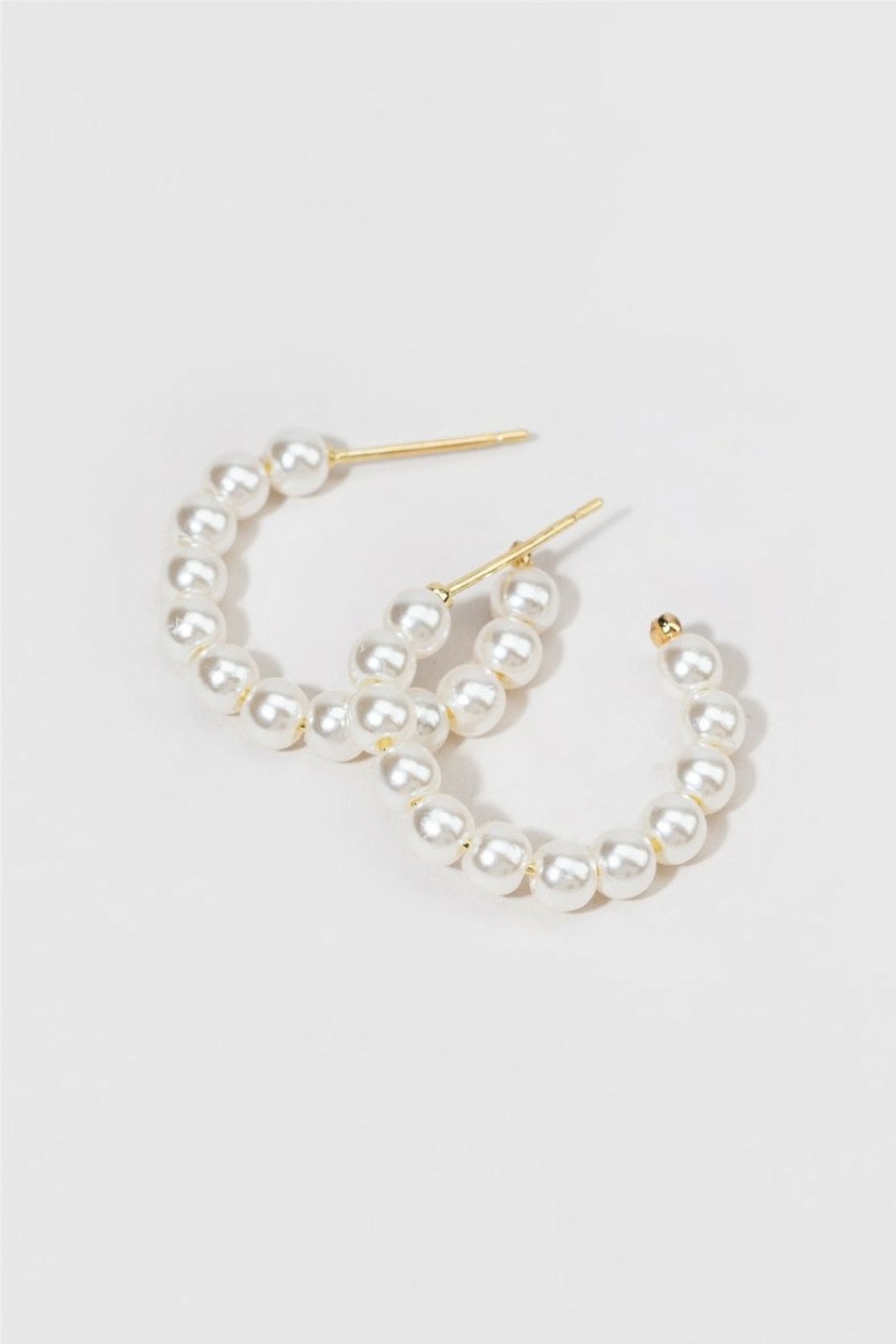 Francesca's Blaire Hoop Earrings Pearl Earrings