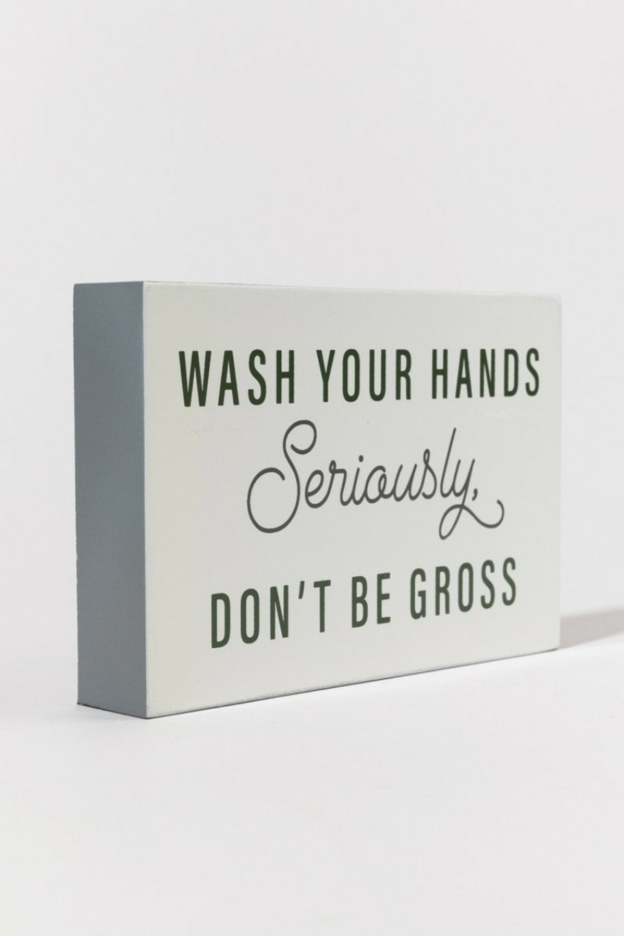 Francesca's Wash Your Hands Box Sign Multi Home Decor