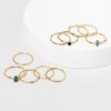 Francesca's Maxie Shape Colored Glass Rings Set Multi Rings