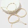 Francesca's Karina Pull Tie Thread Bracelets Set Natural Bracelets