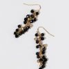 Francesca's Sarah Beaded Drop Earrings Black Earrings