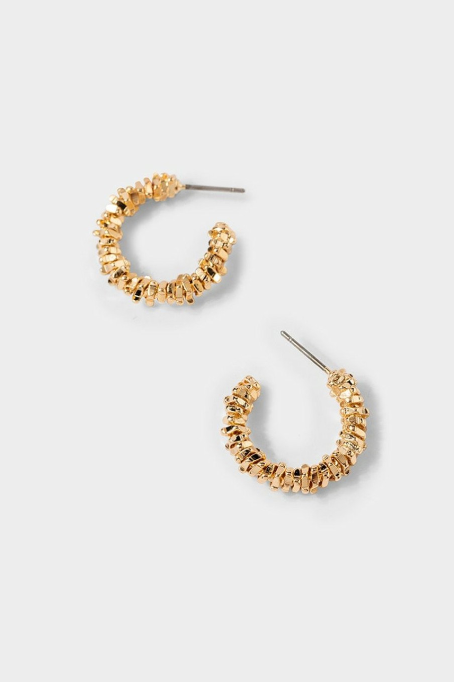 Francesca's Apryl Stacked Metal Hoops Gold Earrings