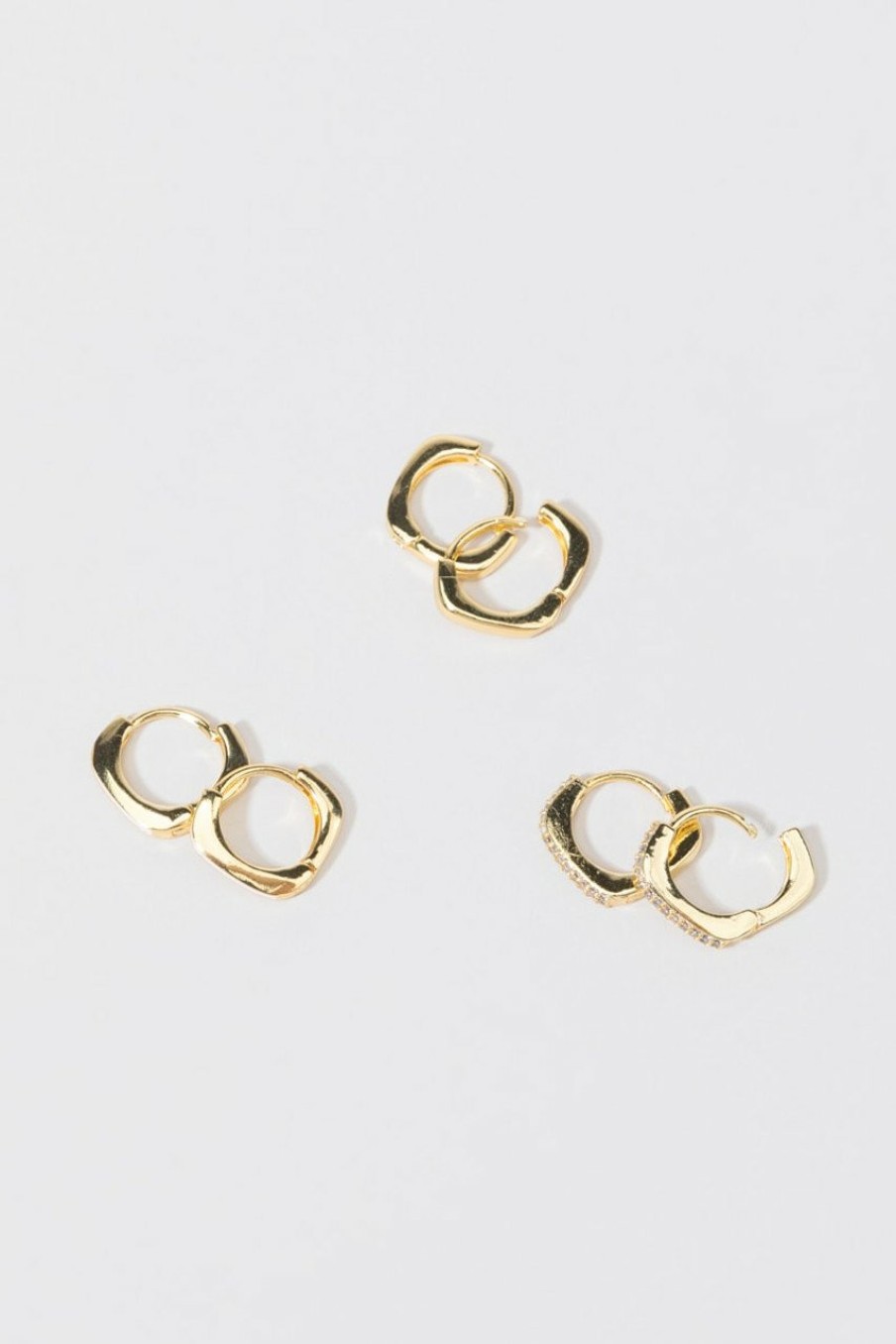 Francesca's Jessalyn Hoop Earrings Set White Earrings