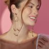 Francesca's Luxe 14K Plated Butterflies Dangle Earrings Gold Earrings