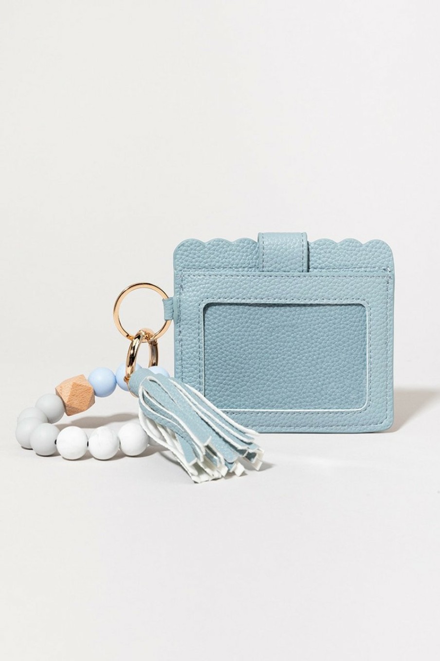 Francesca's Neva Card Case Keychain Blue Bags & Wallets