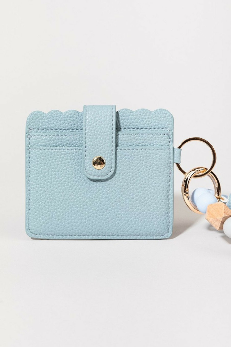 Francesca's Neva Card Case Keychain Blue Bags & Wallets