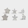 Francesca's Emilee Cz Pave Star Stud Set Earrings