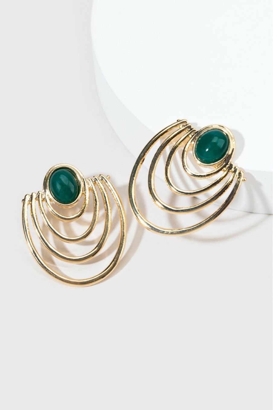 Francesca's Aurora Statement Earrings Green Earrings