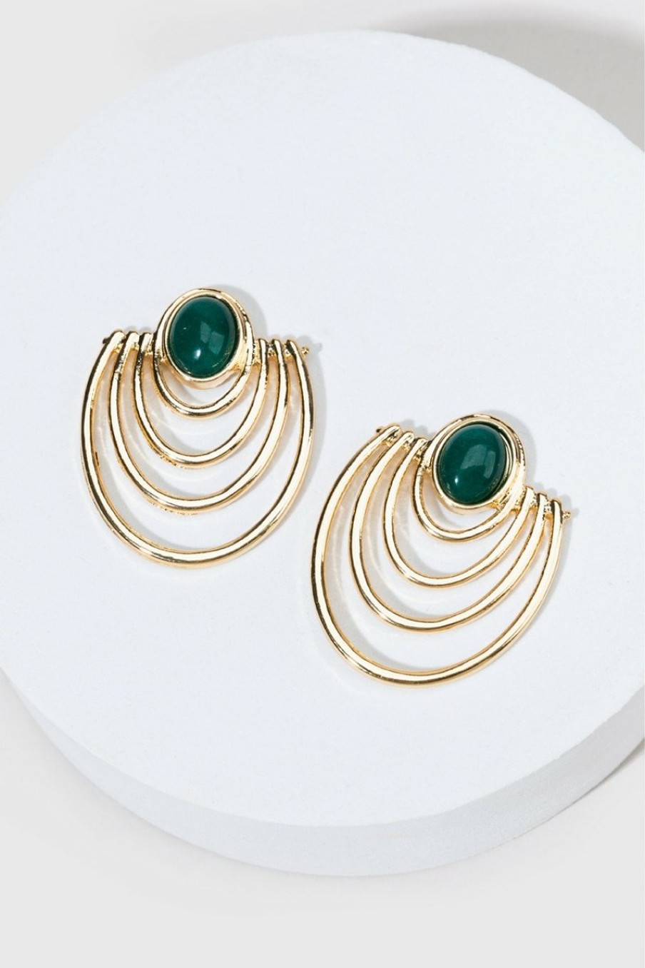 Francesca's Aurora Statement Earrings Green Earrings