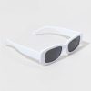 Francesca's Sandy 90'S Sqaure Sunglasses White Sunglasses