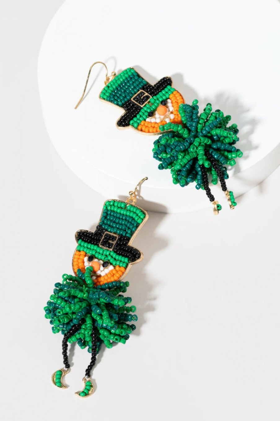 Francesca's Liberty Leprechaun Earrings Green Earrings