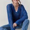 Francesca's Deonne Tie Front Pullover Tops