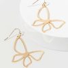 Francesca's Anabella Satin Butterfly Earrings Gold Earrings