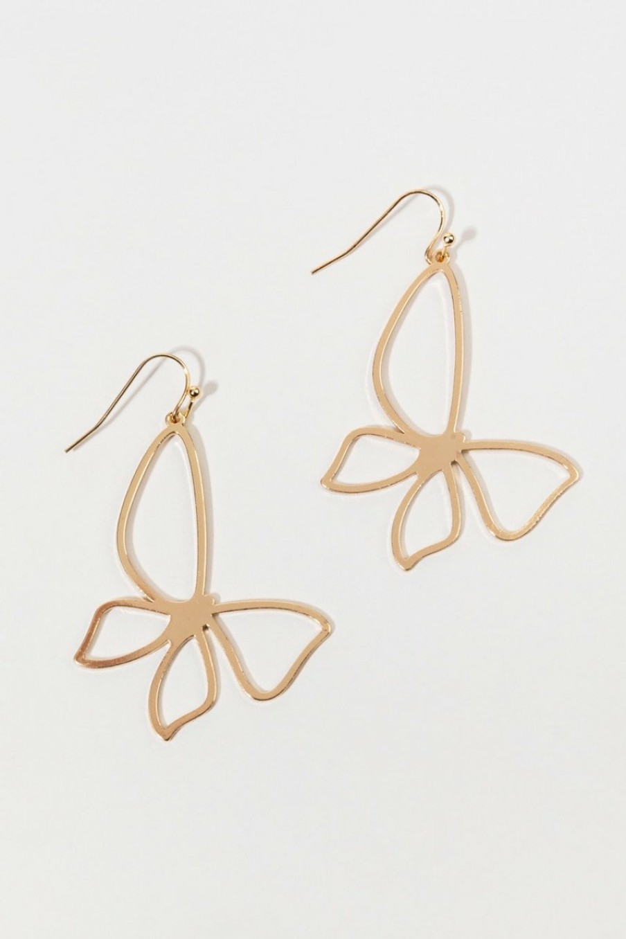 Francesca's Anabella Satin Butterfly Earrings Gold Earrings