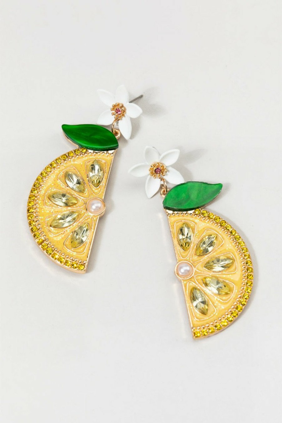 Francesca's Shay Lemon Post Earrings Yellow Earrings