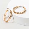 Francesca's Sharon Celtic Braid Hoops Gold Earrings