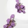 Francesca's Skyla Petal Drop Earrings Purple Earrings