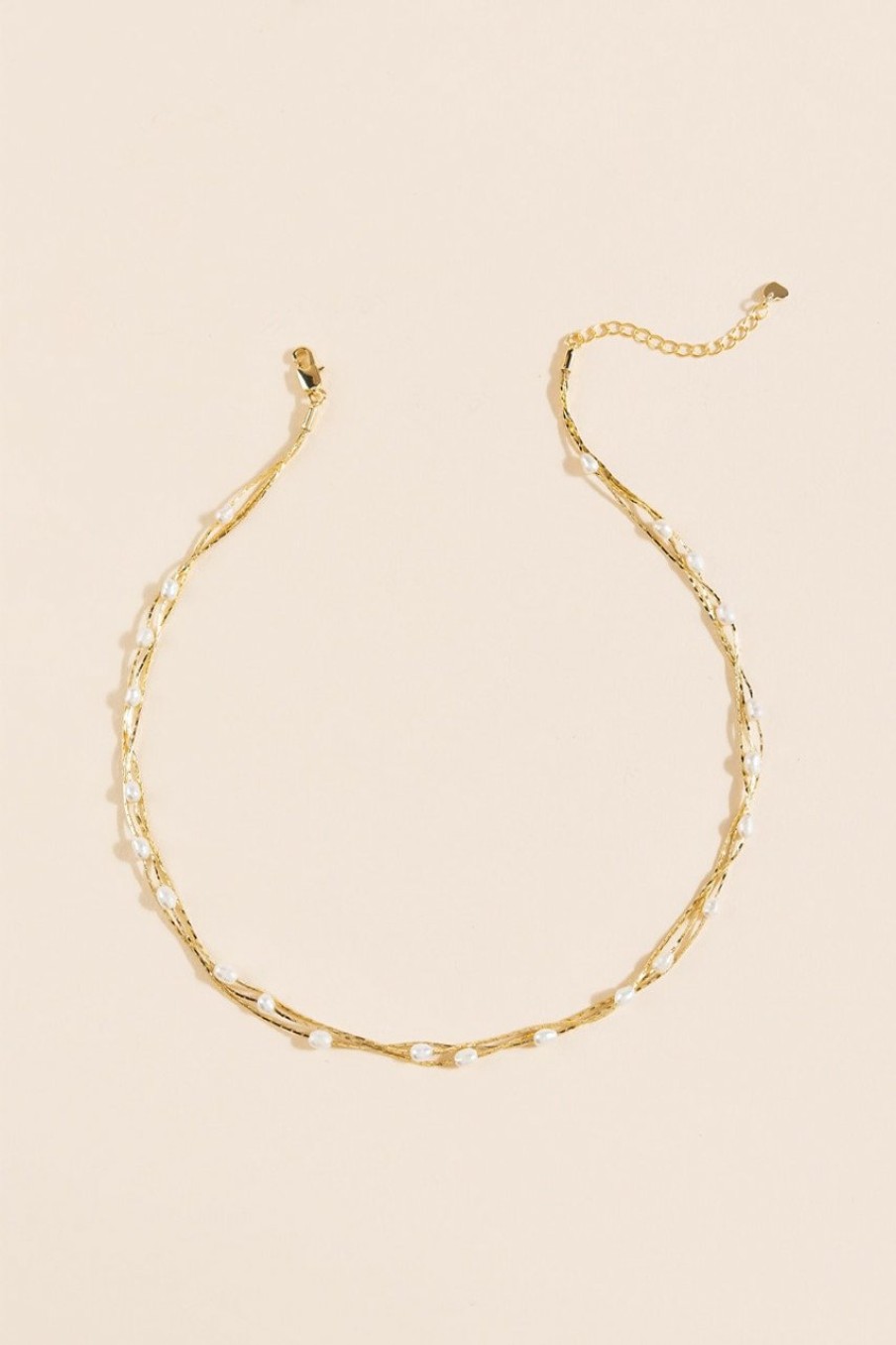 Francesca's Amelia Freshwater Station Necklace Pearl Necklaces