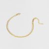 Francesca's Martha Gold Cupchain Bracelet Crystal Bracelets