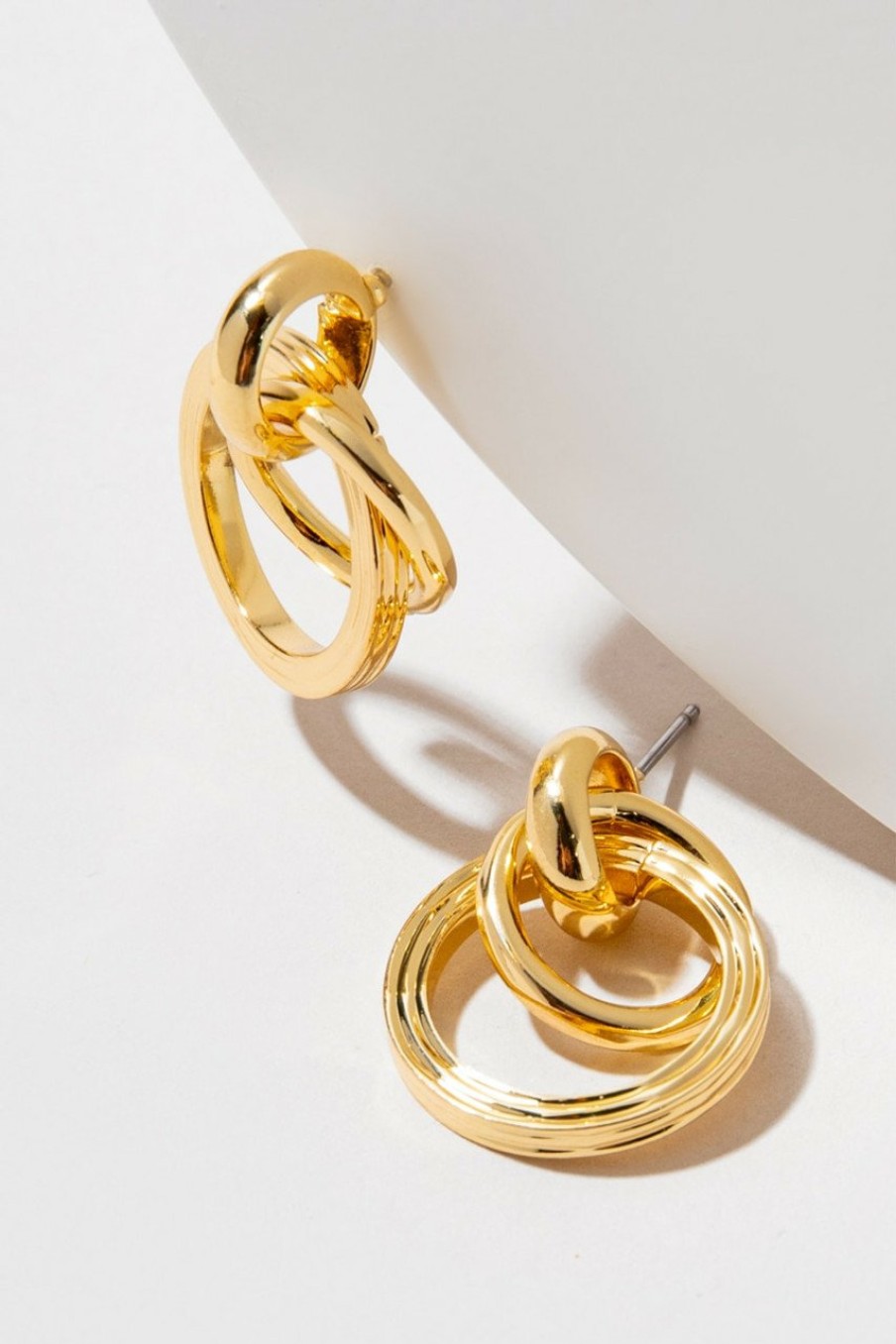 Francesca's Kendall Small Drops Gold Earrings