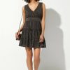 Francesca's Isabel Tiered Shimmer Flippy Dress Black Dresses