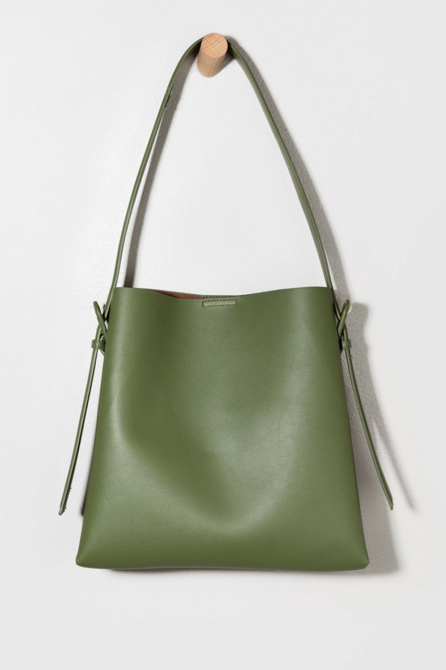 Francesca's Tracie Side Buckle Tote Bag Sage Green Bags & Wallets