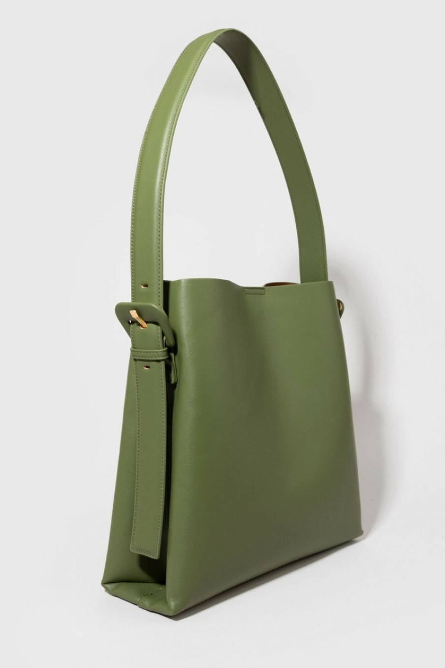 Francesca's Tracie Side Buckle Tote Bag Sage Green Bags & Wallets