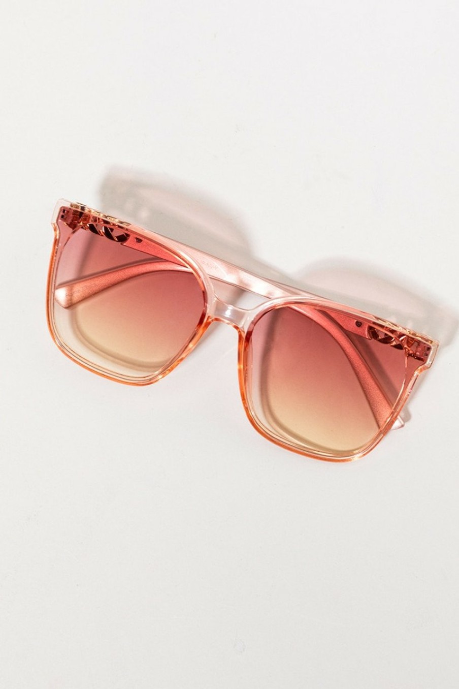 Francesca's Alani Cat Eye Sunglasses Rose Sunglasses