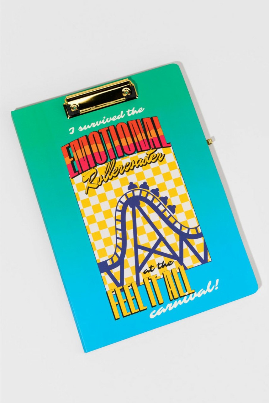 Francesca's Get It Together Clipboard Folio - Emotional Rollercoaster Multi Stationery