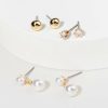 Francesca's Felecia Pearl Drop And Stud Earring Set Gold Earrings