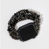 Francesca's Ariana Beaded Smart Watch Band Black Bracelets