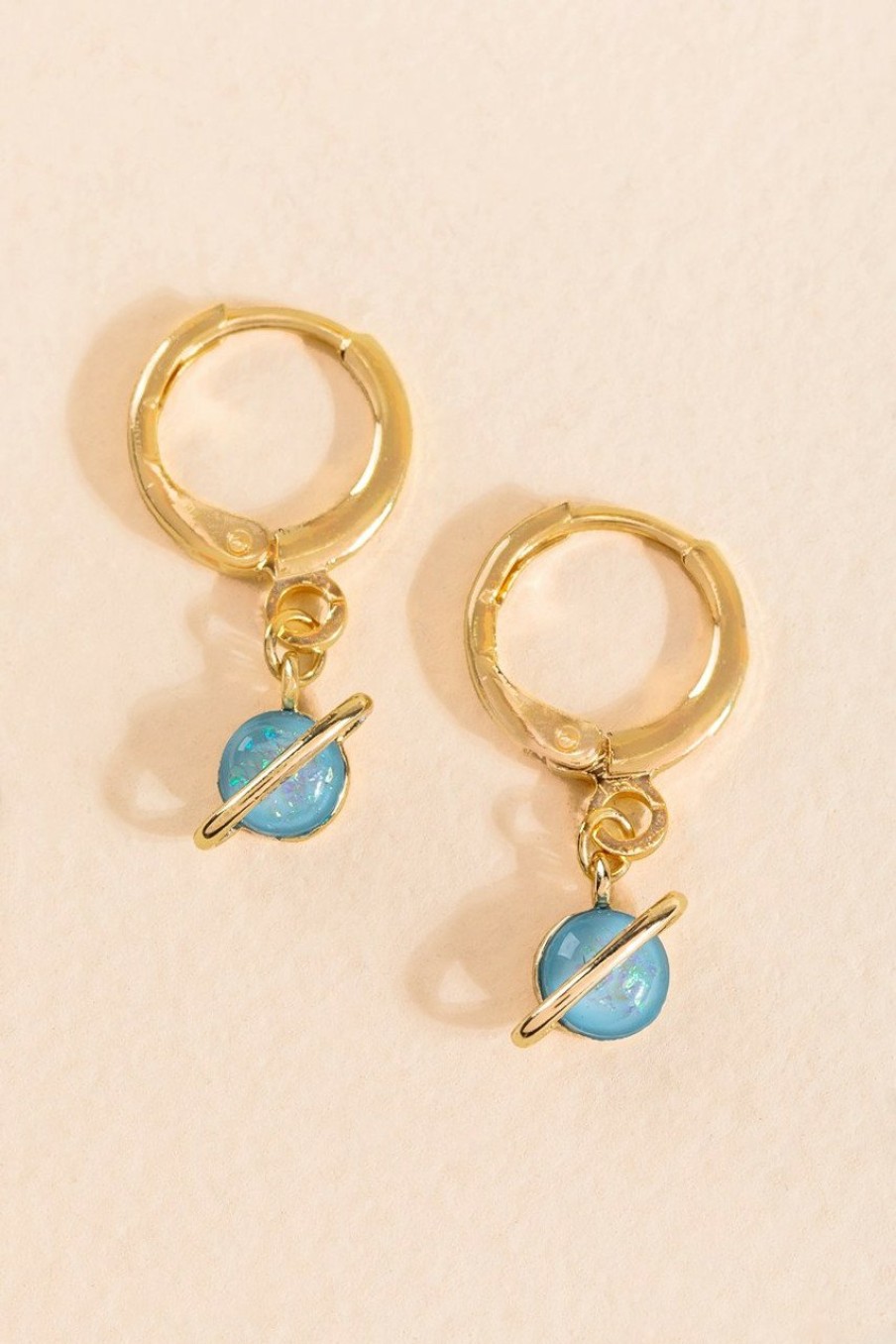 Francesca's Sailor Saturn Opal Drop Earrings Iridescent Earrings