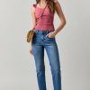 Francesca's Imogene Kick Crop Denim Jeans Medium Jeans