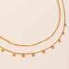 Francesca's Christina Coin Station Layered Choker Gold Necklaces