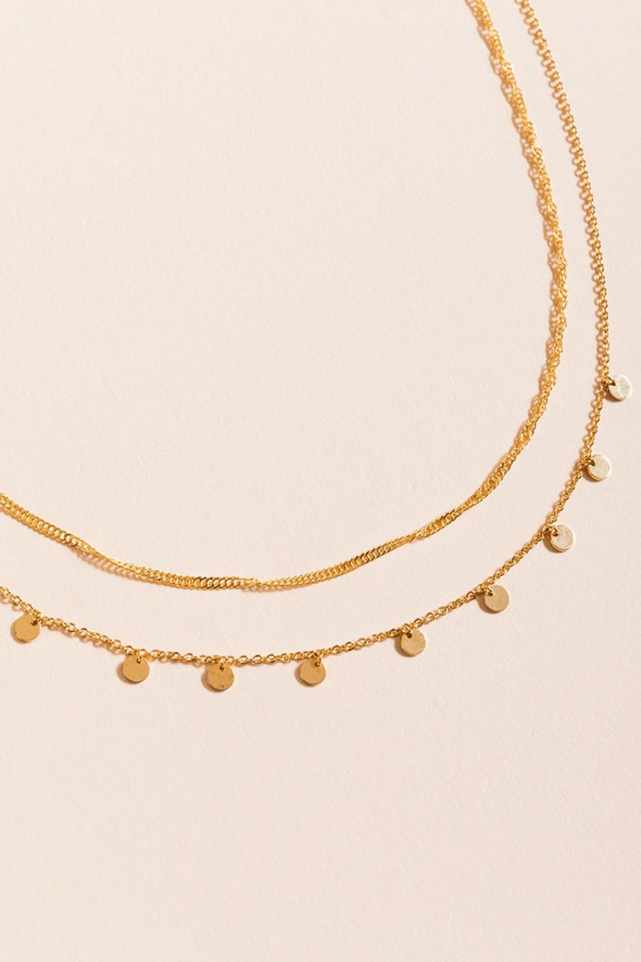 Francesca's Christina Coin Station Layered Choker Gold Necklaces