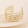 Francesca's Jia Cross Twisted Cuff Bracelet Bracelets