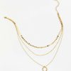 Francesca's Evelin Circle Pendant Layered Necklace Necklaces