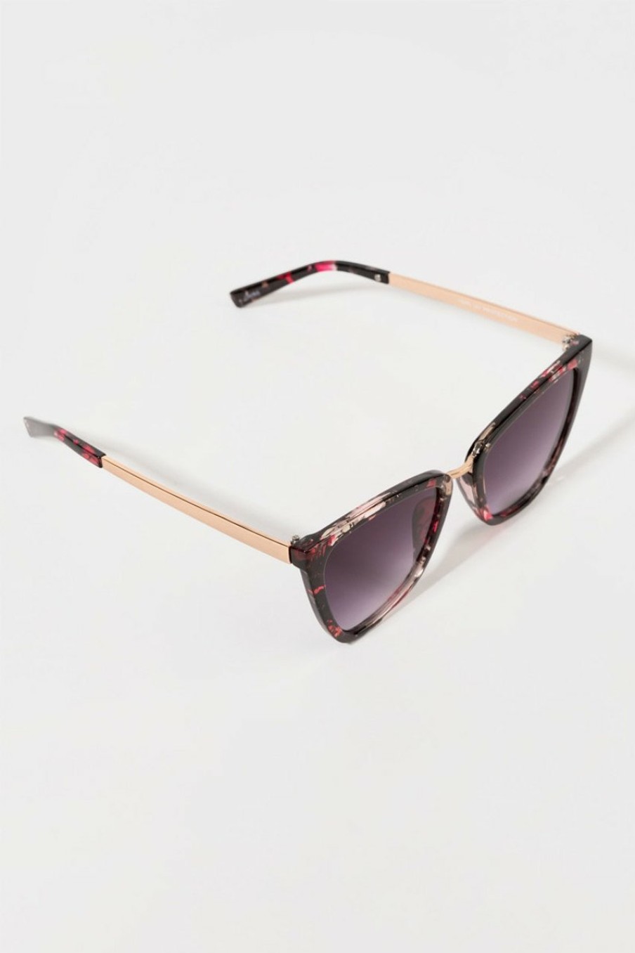 Francesca's Kathryn Pink And Gold Cat Eye Sunglasses Multi Sunglasses