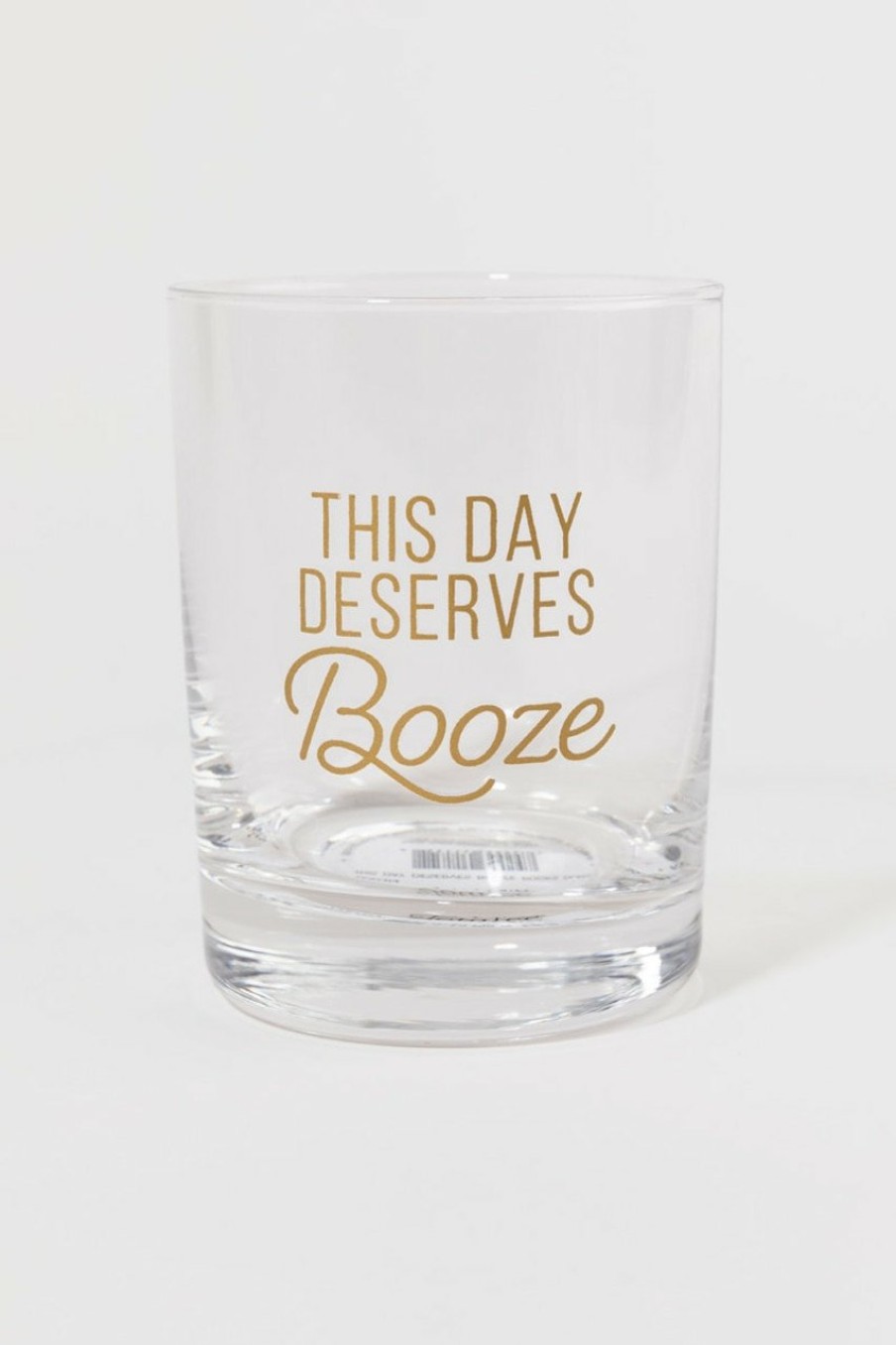 Francesca's This Day Deserves Booze Glass Multi Drinkware