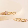 Francesca's Ita Druzy Statement Ring Set Pink Rings